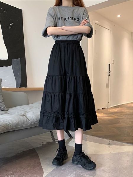skirts gothic black lolita long pleated skirt women ruffles vintage high waist harajuku midi skirt summer korean patchwork streetwear 230308
skirts gothic black lolita long pleated skirt women ruffles vintage high waist harajuku midi skirt summer korean patchwork streetwear 230308