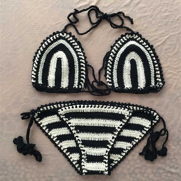 new women's knitting swimsuit beach bikini suit women, White;black
new women's knitting swimsuit beach bikini suit women, White;black