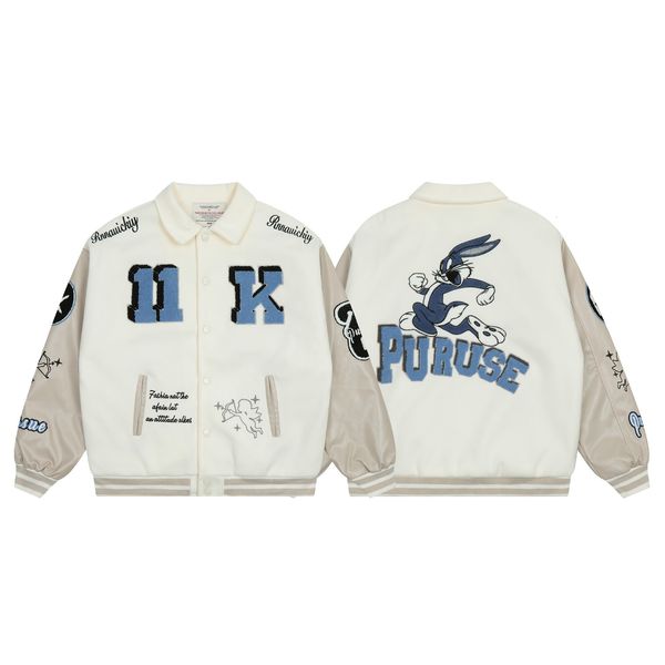 men s jackets 2023 male nylon material cartoon letter towel embroidered lapel baseball coat casual loose y2k for men 230307, Black;brown
men s jackets 2023 male nylon material cartoon letter towel embroidered lapel baseball coat casual loose y2k for men 230307, Black;brown