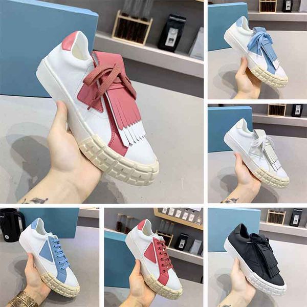 casual shoes new color matching tassel sneakers shoes low lace-up leather board flat non-slip brand triangle standard women pink blue size 3, Black
casual shoes new color matching tassel sneakers shoes low lace-up leather board flat non-slip brand triangle standard women pink blue size 3, Black
