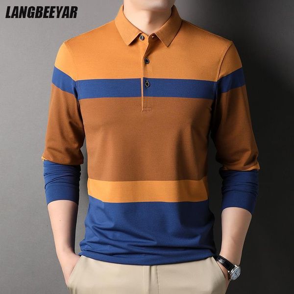 men's polos grade fashion mens designer brand polo shirt korean casual plain regular fit striped long sleeve men clothes 230308, White;black
men's polos grade fashion mens designer brand polo shirt korean casual plain regular fit striped long sleeve men clothes 230308, White;black