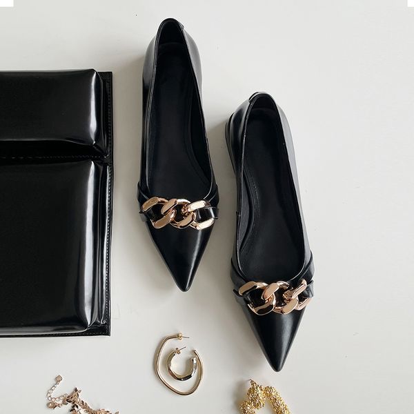 dress shoes large size women's shoes spring shallow mouth all-match soft leather metal buckle pointed toe flat casual shoes size 230307, Black
dress shoes large size women's shoes spring shallow mouth all-match soft leather metal buckle pointed toe flat casual shoes size 230307, Black