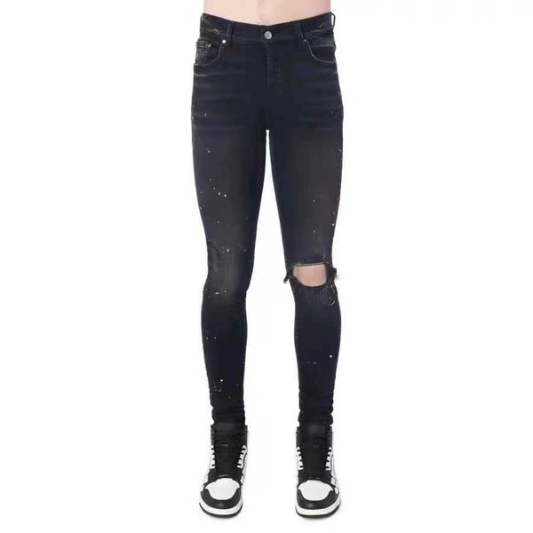 jeans men pants ammir black basic men's slim fit high street fashion brand elastic style designer niche ins celebrity casual leisure v5, Blue
jeans men pants ammir black basic men's slim fit high street fashion brand elastic style designer niche ins celebrity casual leisure v5, Blue