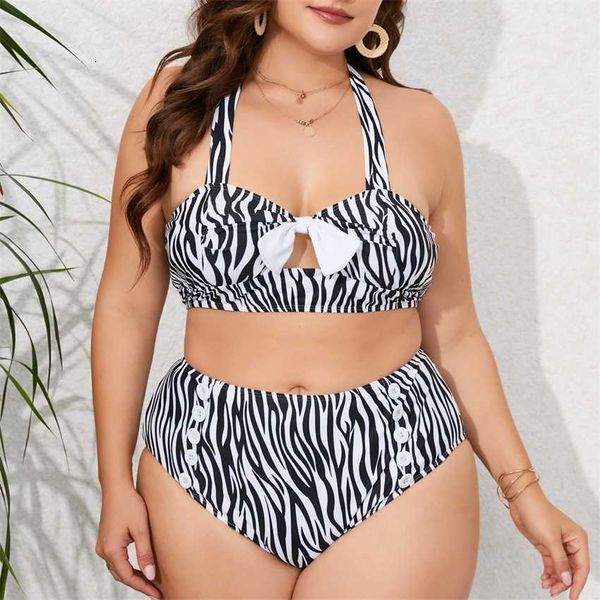 2023 new oversized fat enlarged bikini woman split swimsuit zj, White;black 
2023 new oversized fat enlarged bikini woman split swimsuit zj, White;black