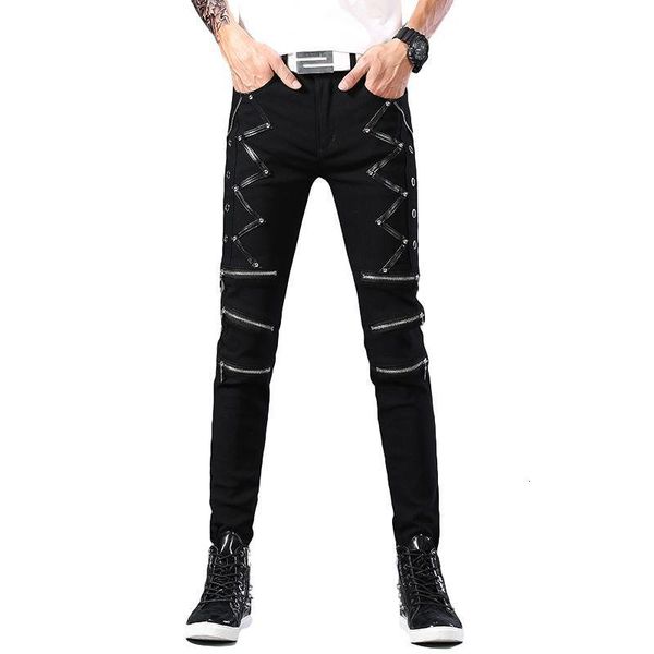 women's pants s idopy skinny faux leather cotton patchwork punk pu stage performance night club party trousers knee zippers 230308, Black;white
women's pants s idopy skinny faux leather cotton patchwork punk pu stage performance night club party trousers knee zippers 230308, Black;white