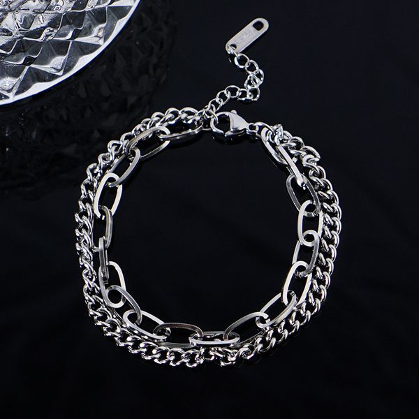 titanium steel bracelet men's and women's simple double-layer chain wear lovers' hand jewelry simple small number of girlfrie, Golden;silver
titanium steel bracelet men's and women's simple double-layer chain wear lovers' hand jewelry simple small number of girlfrie, Golden;silver