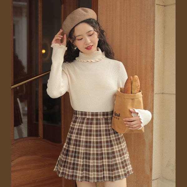 skirts spring autumn skirt women's retro plaid pleated skirt college high waist fashion large a-line skirt skirt 230308, Black
skirts spring autumn skirt women's retro plaid pleated skirt college high waist fashion large a-line skirt skirt 230308, Black