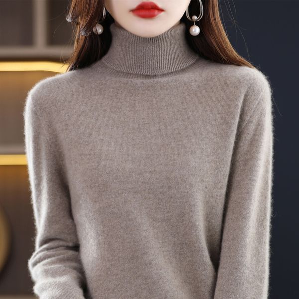 women's sweaters 100pure wool sweater woman high neck pullover keep warm casual longsleeved knitted autumnwinter female jacket 230308, White;black
women's sweaters 100pure wool sweater woman high neck pullover keep warm casual longsleeved knitted autumnwinter female jacket 230308, White;black