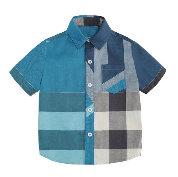 Baby Boys Blue Plaid Shirts Summer Kids Short Sleeve Shirt Cotton Children Turn-down Collar Shirt Child Tops Tees Clothes 3-8 Years
Baby Boys Blue Plaid Shirts Summer Kids Short Sleeve Shirt Cotton Children Turn-down Collar Shirt Child Tops Tees Clothes 3-8 Years