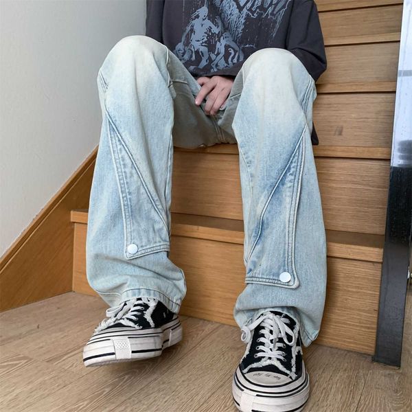 men's pants washed oversized men jeans american high street button design straight denim pants hip hop male casual trousers z0306, Black
men's pants washed oversized men jeans american high street button design straight denim pants hip hop male casual trousers z0306, Black