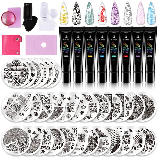nail art templates biutee 4436pc kit stamping plates 8 gel 2 clear jelly stampers 30 plate template tools 230307, White
nail art templates biutee 4436pc kit stamping plates 8 gel 2 clear jelly stampers 30 plate template tools 230307, White