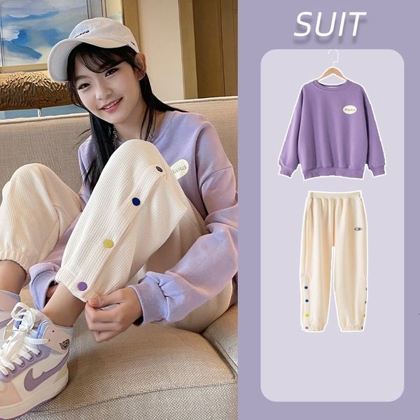 clothing sets contrast girls sweatshirt waffle sweatpant school kids tracksuit students jogger suit children 2 pieces outfits 5 16 years 230, White
clothing sets contrast girls sweatshirt waffle sweatpant school kids tracksuit students jogger suit children 2 pieces outfits 5 16 years 230, White