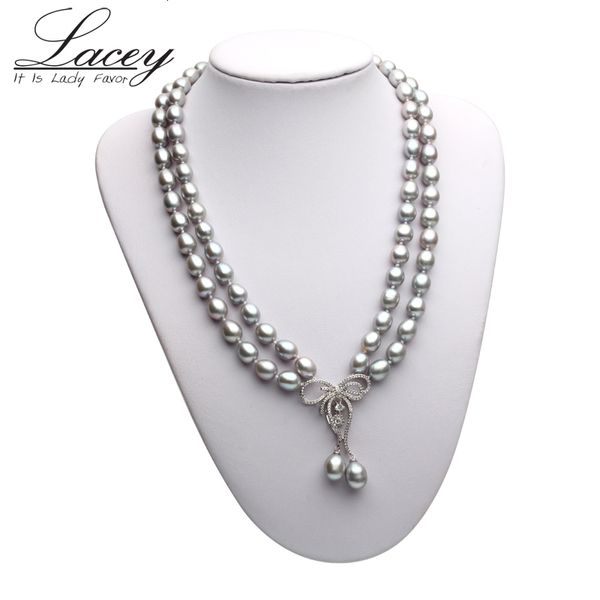pendant necklaces wedding natural freshwater pearl for women two strands cultured choker jewelry 230307, Silver
pendant necklaces wedding natural freshwater pearl for women two strands cultured choker jewelry 230307, Silver