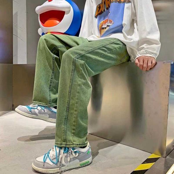 men's pants fashion baggy men's jeans streetwear purple green trend casual straight stitching harajuku oversized wide leg denim tr, Black
men's pants fashion baggy men's jeans streetwear purple green trend casual straight stitching harajuku oversized wide leg denim tr, Black