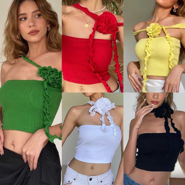 wholesale clothes 2023 spring summer womens t-shirt crops new fashion french three-dimensional flower strap neck panel bra vest tank tshirt, White
wholesale clothes 2023 spring summer womens t-shirt crops new fashion french three-dimensional flower strap neck panel bra vest tank tshirt, White