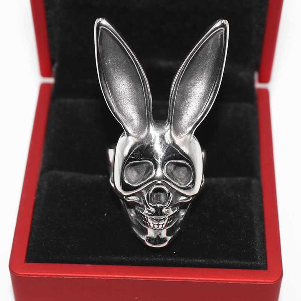 beier personality vintage animal bunny ears skull rabbit punk rings for men jewelry, Silver
beier personality vintage animal bunny ears skull rabbit punk rings for men jewelry, Silver