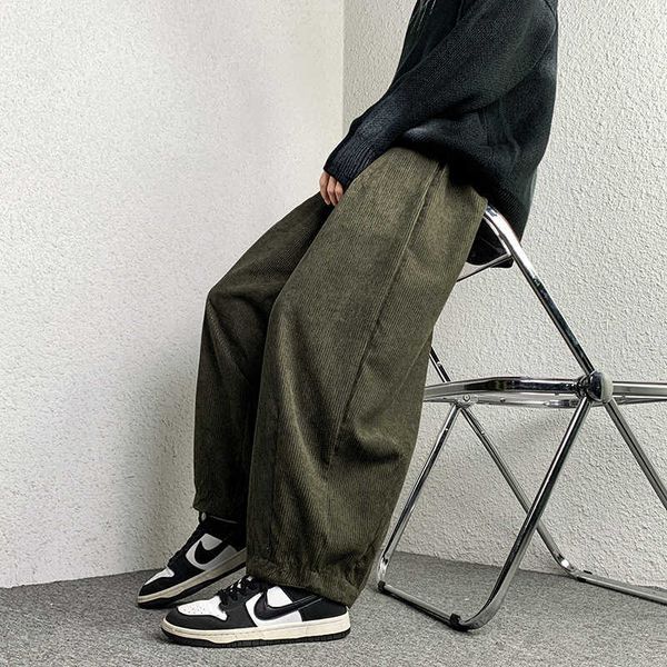 men's pants men's new loose corduroy pants fashion drawstring streetwear oversize male black trousers wide leg casual pants z0306
men's pants men's new loose corduroy pants fashion drawstring streetwear oversize male black trousers wide leg casual pants z0306
