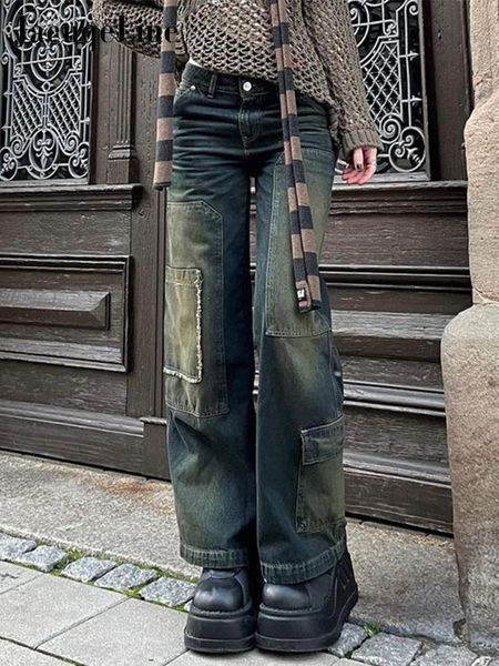 women's jeans jacuqeline straight vintage grunge y2k clothes fur trim pocket low waist denim pants korean fashion aesthetic 2000s retro, Blue
women's jeans jacuqeline straight vintage grunge y2k clothes fur trim pocket low waist denim pants korean fashion aesthetic 2000s retro, Blue