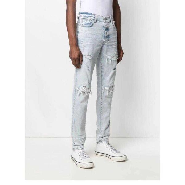 jeans men pants ammir high street white genuine leather print collage wash slim fit skinny fashion designer brand niche ins celebrity casual, Blue
jeans men pants ammir high street white genuine leather print collage wash slim fit skinny fashion designer brand niche ins celebrity casual, Blue