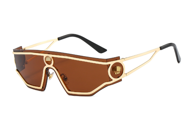 new metal large rim sunglasses european and american personalized one-piece sunglasses fashion men and women glasses, White;black
new metal large rim sunglasses european and american personalized one-piece sunglasses fashion men and women glasses, White;black