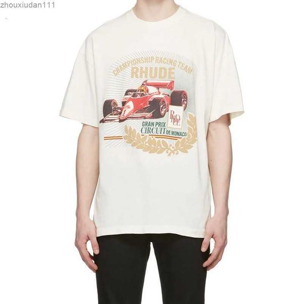 t0ph 2023 new men's t shirt north american high street brand rhude racing polo, White;black
t0ph 2023 new men's t shirt north american high street brand rhude racing polo, White;black