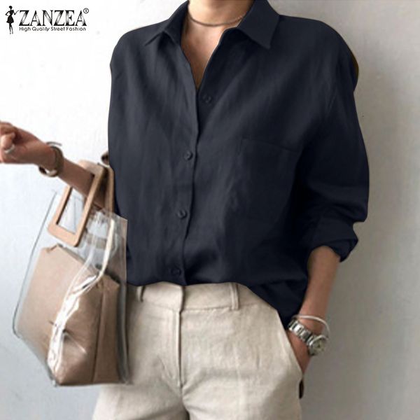 women's blouses shirts stylish solid shirts women spring blouse zanzea casual long sleeve blusas female lapel tunic oversized button c, White
women's blouses shirts stylish solid shirts women spring blouse zanzea casual long sleeve blusas female lapel tunic oversized button c, White