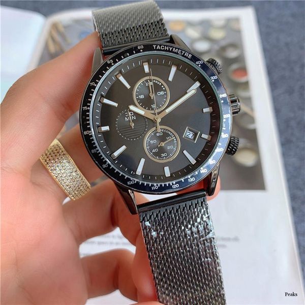 stainless steel mesh strap mens watches quartz movement chronograph wristwatch all dial work analog watch lifestyle w290e, Slivery;brown
stainless steel mesh strap mens watches quartz movement chronograph wristwatch all dial work analog watch lifestyle w290e, Slivery;brown