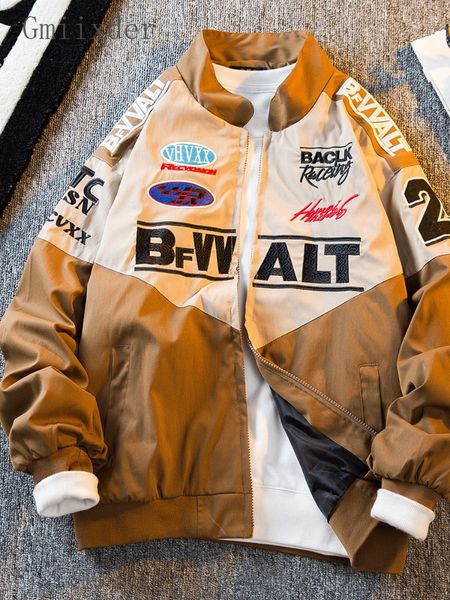men s jackets gmiixder american vintage motorcycle coat racing baseball uniform high street stand collar jacket punk streetwear 230307, Black;brown
men s jackets gmiixder american vintage motorcycle coat racing baseball uniform high street stand collar jacket punk streetwear 230307, Black;brown