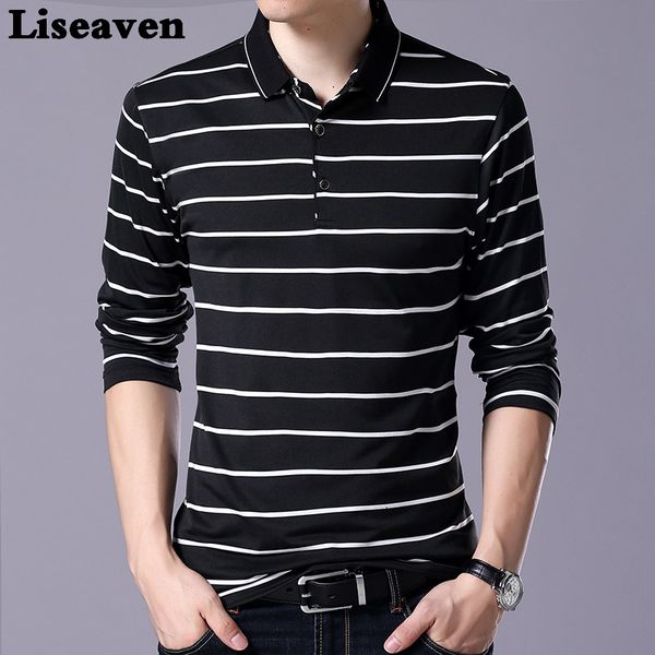 men's polos liseaven men's clothing men polo shirts long sleeve poloshirt striped polos men tees brand cotton shirt 230308, White;black
men's polos liseaven men's clothing men polo shirts long sleeve poloshirt striped polos men tees brand cotton shirt 230308, White;black