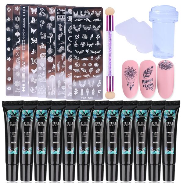 nail art templates stz stamping gel polish transfer printing plates stamper scraper set flowers stencils manicure fb01061 230307, White
nail art templates stz stamping gel polish transfer printing plates stamper scraper set flowers stencils manicure fb01061 230307, White