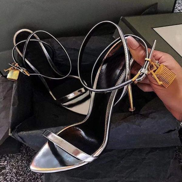brand woman sandal queen shoes tom-sandal padlock metallic leather sandals pointed toe naked sandals luxury designer high heeled 35-43, Black
brand woman sandal queen shoes tom-sandal padlock metallic leather sandals pointed toe naked sandals luxury designer high heeled 35-43, Black