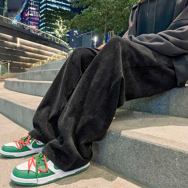 men's pants balck corduroy casual pants men winter autumn new baggy stretch waist straight wide leg pants oversized drape outdoor sweat, Black
men's pants balck corduroy casual pants men winter autumn new baggy stretch waist straight wide leg pants oversized drape outdoor sweat, Black
