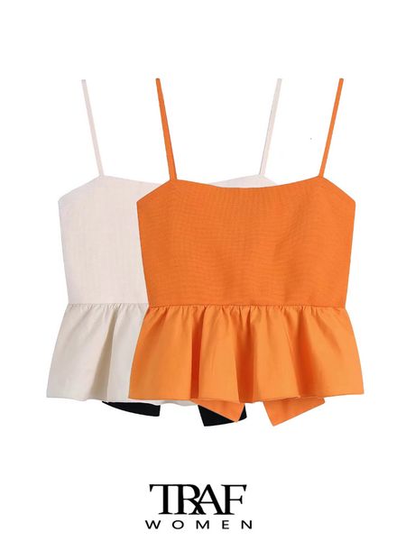 women s tanks camis traf women fashion with bow ruffled knit tank vintage straight neck thin straps female mujer 230308, White
women s tanks camis traf women fashion with bow ruffled knit tank vintage straight neck thin straps female mujer 230308, White