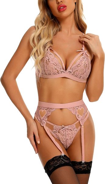 rslove women lingerie sets with garter belt 3 piece lace teddy babydoll bodysuit, Red;black
rslove women lingerie sets with garter belt 3 piece lace teddy babydoll bodysuit, Red;black