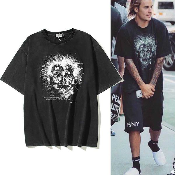 brand tshirts men's t-shirts vintage tee bieber's same einstein print high street washed-out old short-sleeved loose, White;black
brand tshirts men's t-shirts vintage tee bieber's same einstein print high street washed-out old short-sleeved loose, White;black