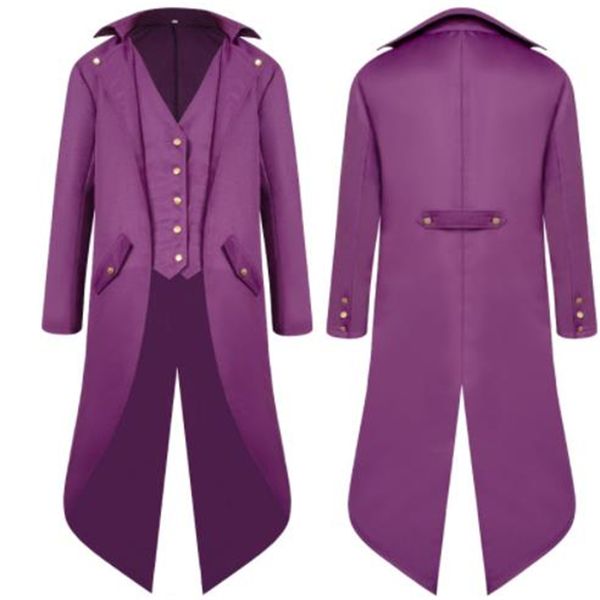men's jackets s4xl black red purple green mens steampunk gothic jacket victorian tailcoat vintage halloween costume tuxedo man coat uni, Black;brown
men's jackets s4xl black red purple green mens steampunk gothic jacket victorian tailcoat vintage halloween costume tuxedo man coat uni, Black;brown