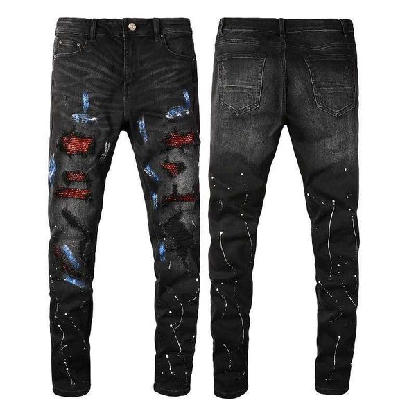 desinger tshirts mairi trend trendy brand high elastic paint hole patch men's jeans and slimt9m3, Blue
desinger tshirts mairi trend trendy brand high elastic paint hole patch men's jeans and slimt9m3, Blue