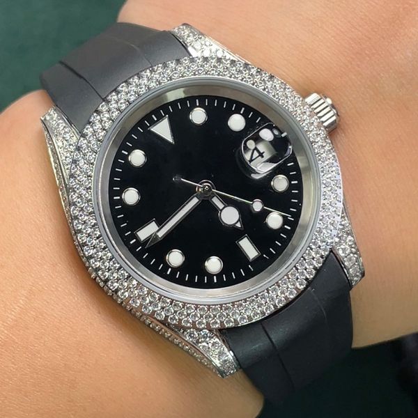 diamond watch mens watches 40mm automatic mechanical movement watch stainless steel warterproof business montre de luxe, Slivery;brown
diamond watch mens watches 40mm automatic mechanical movement watch stainless steel warterproof business montre de luxe, Slivery;brown
