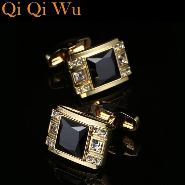 cuff links mens luxury black crystal links suit shirt links fashion wedding link gift jewelry men s accessories 230307, Silver
cuff links mens luxury black crystal links suit shirt links fashion wedding link gift jewelry men s accessories 230307, Silver