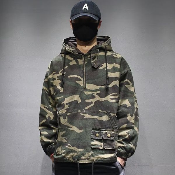 korean style hip hop military camouflage hoodie streetwear tactical jacket men pullover harajuku kpop clothes, Black
korean style hip hop military camouflage hoodie streetwear tactical jacket men pullover harajuku kpop clothes, Black