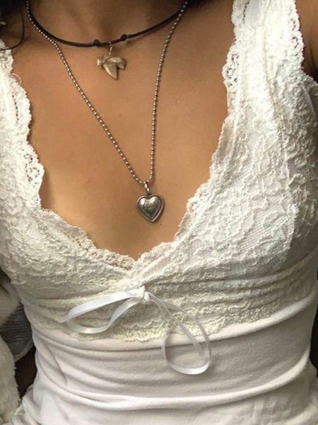 women s tanks camis vintage fairycore lace patchwork tank summer v neck sleeveless bow slim ladies aesthetic sweet y2k vests 2023 230308, White
women s tanks camis vintage fairycore lace patchwork tank summer v neck sleeveless bow slim ladies aesthetic sweet y2k vests 2023 230308, White