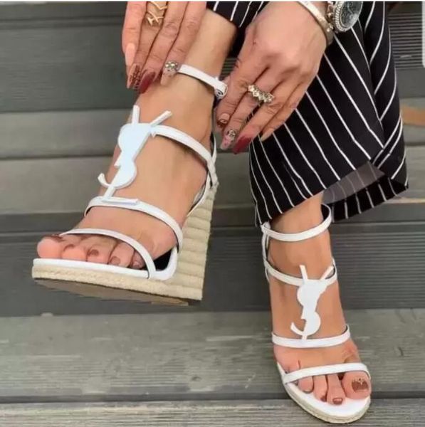 newst cassandra wedge espadrilles designer sandals leather pumps straw weaving parting wedding dress shoes ankle strap platform sandal eu35-, Black
newst cassandra wedge espadrilles designer sandals leather pumps straw weaving parting wedding dress shoes ankle strap platform sandal eu35-, Black