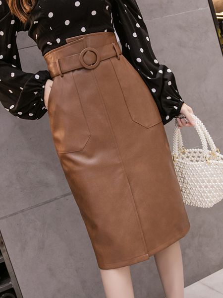 skirts ly varey lin autumn winter split pu skirts women vintage irregular high waist skirts with belt fashion faux leather skirts 230308, Black
skirts ly varey lin autumn winter split pu skirts women vintage irregular high waist skirts with belt fashion faux leather skirts 230308, Black