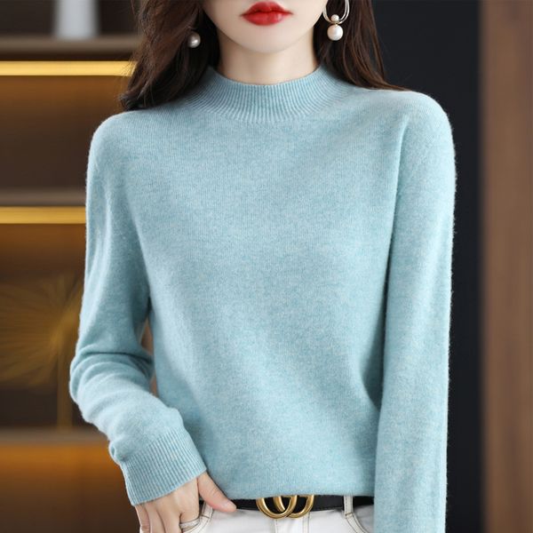 women's sweaters 100 merino wool cashmere sweater women's semihighnecked longsleeved pullover warm in autumn and winter 230308, White;black
women's sweaters 100 merino wool cashmere sweater women's semihighnecked longsleeved pullover warm in autumn and winter 230308, White;black