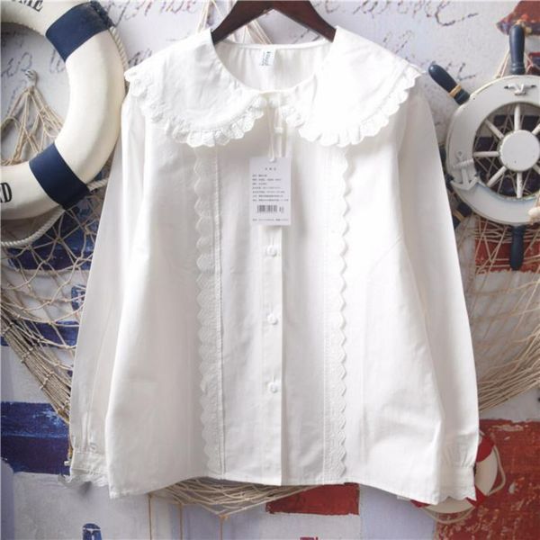women's blouses shirts japan style shirt women white lace blouse peter pan collar long sleeve solid fashion woman blouses button fall f
women's blouses shirts japan style shirt women white lace blouse peter pan collar long sleeve solid fashion woman blouses button fall f