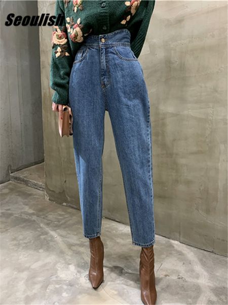 women's jeans seoulish vintage women's jeans pants high waist denim trousers streetwear button loose straight chic pants female po, Blue
women's jeans seoulish vintage women's jeans pants high waist denim trousers streetwear button loose straight chic pants female po, Blue