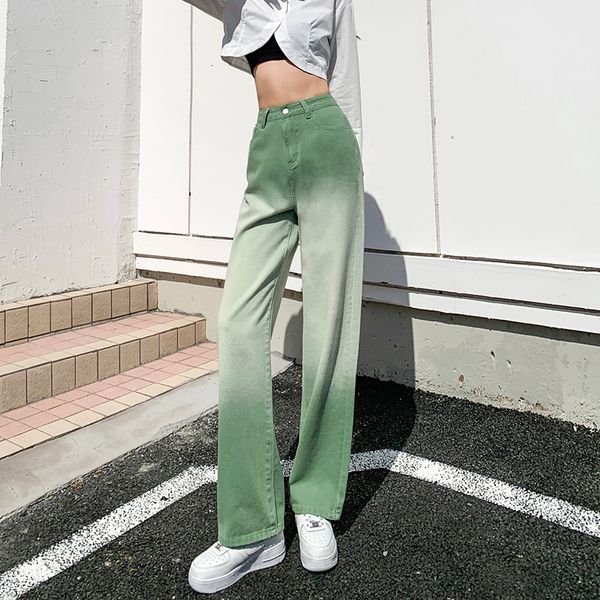 men's jeans gradient green women pants high waist baggy jean relaxed casual straight wide leg denim fashion loose y2k trousers 230308, Blue
men's jeans gradient green women pants high waist baggy jean relaxed casual straight wide leg denim fashion loose y2k trousers 230308, Blue