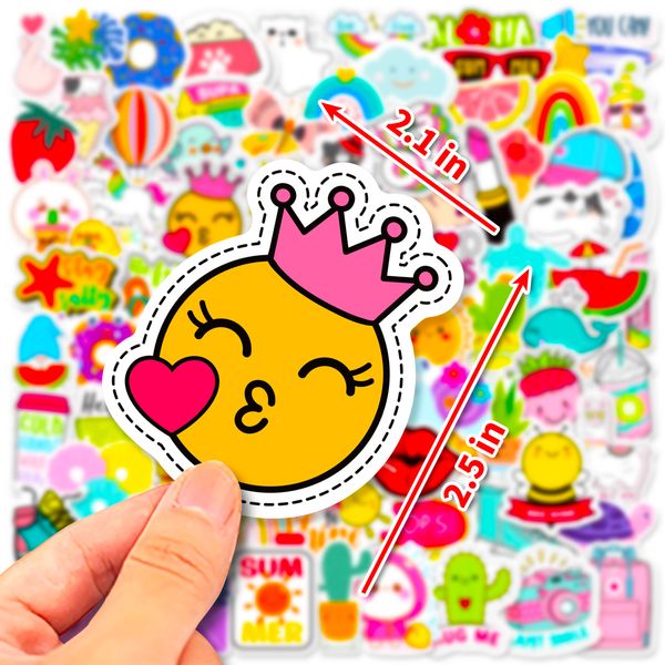 

100pcs aesthetic stickers skate accessories waterproof vinyl sticker for skateboard lapnotebook luggage water bottle car decals kids toys fr