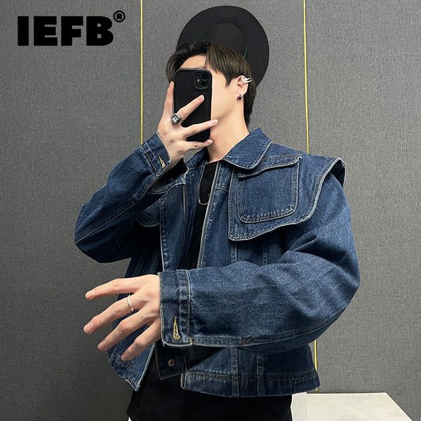 men s jackets iefb autumn winter denim coat cape pocket design high short fashion 2023 solid color male jacket 9a6876 230307, Black;brown
men s jackets iefb autumn winter denim coat cape pocket design high short fashion 2023 solid color male jacket 9a6876 230307, Black;brown