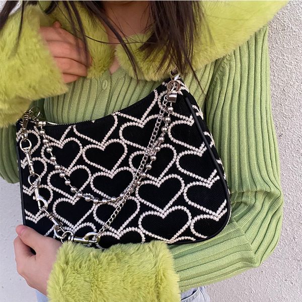 evening bags retro women s hobos canvas shoulder bag embroidery heart pattern ladies underarm female cool girls chain purse handbags 230307
evening bags retro women s hobos canvas shoulder bag embroidery heart pattern ladies underarm female cool girls chain purse handbags 230307
